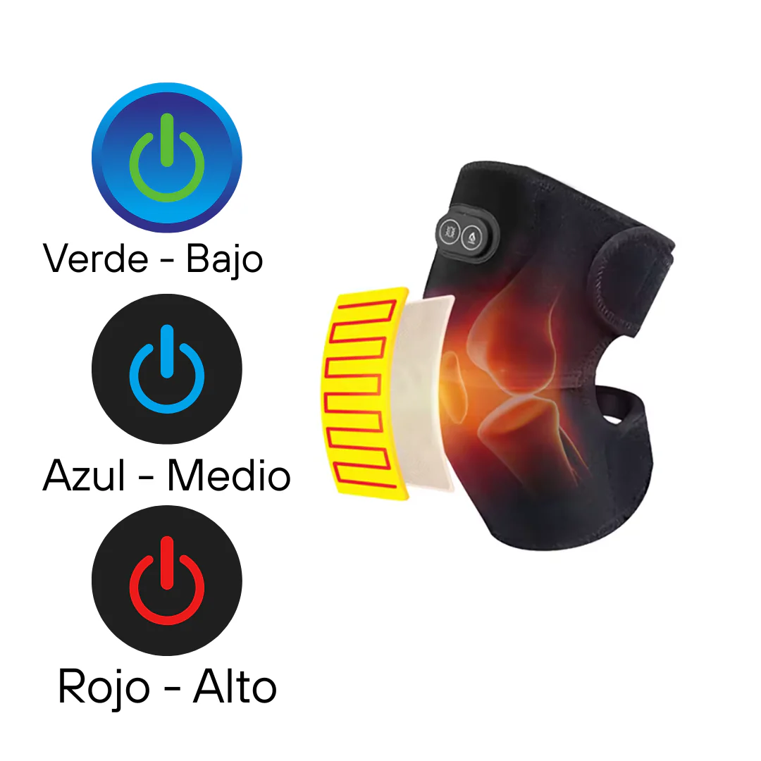 Rodillera térmica masajeadora